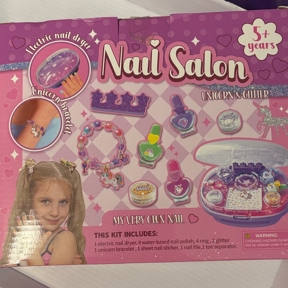 Unicorn Nail Art Kit with Glitter